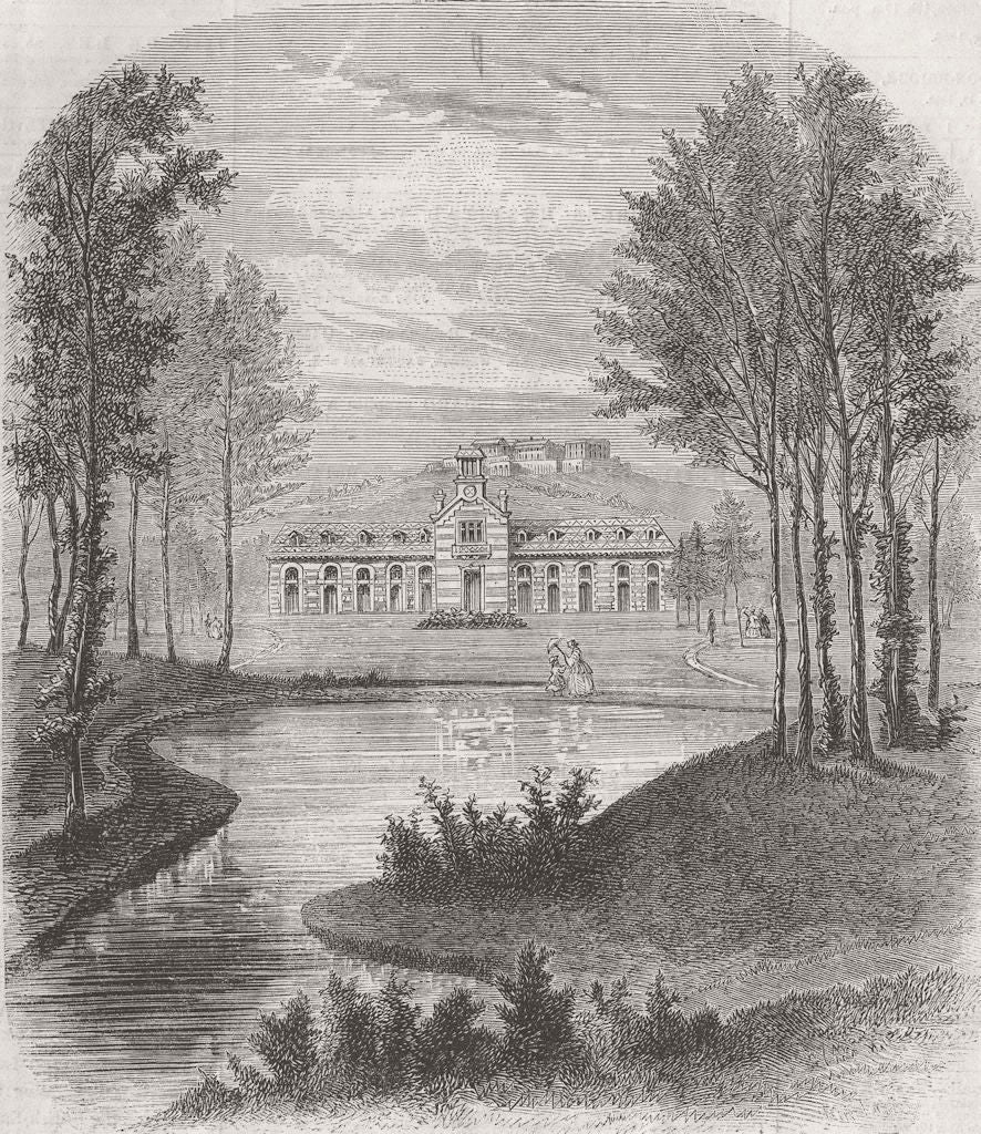 FRANCE. New garden of Acclimatisation, Paris 1860 old antique print picture